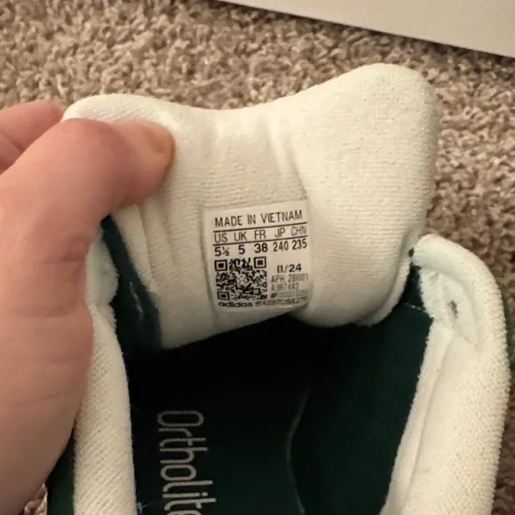 NWT Adidas Campus 00s Dark Green Sneakers J Size 5.5 W7 - Picture 11 of 16